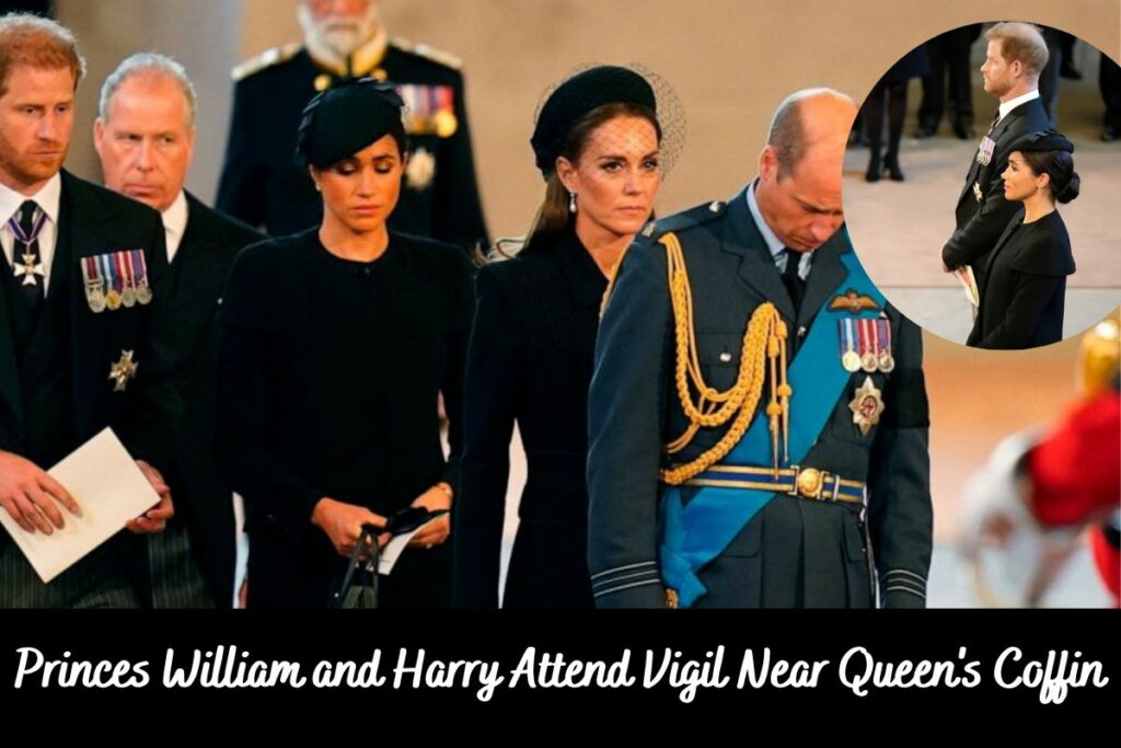 Princes William and Harry Attend Vigil Near Queen's Coffin