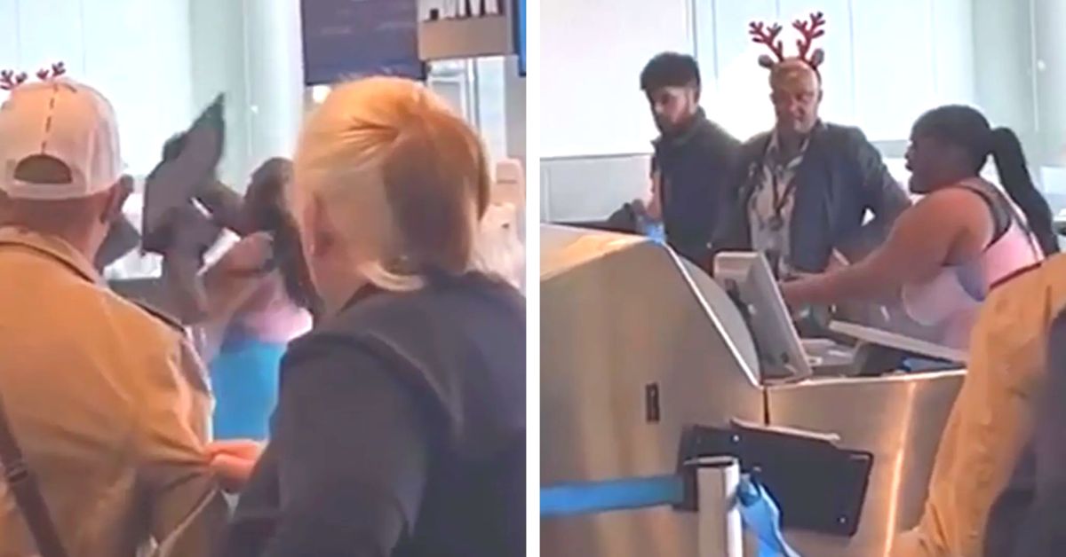 Woman Throws Computer at Airport