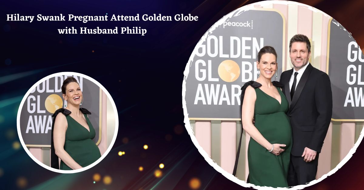 Hilary Swank Pregnant Attend Golden Globe with Husband Philip