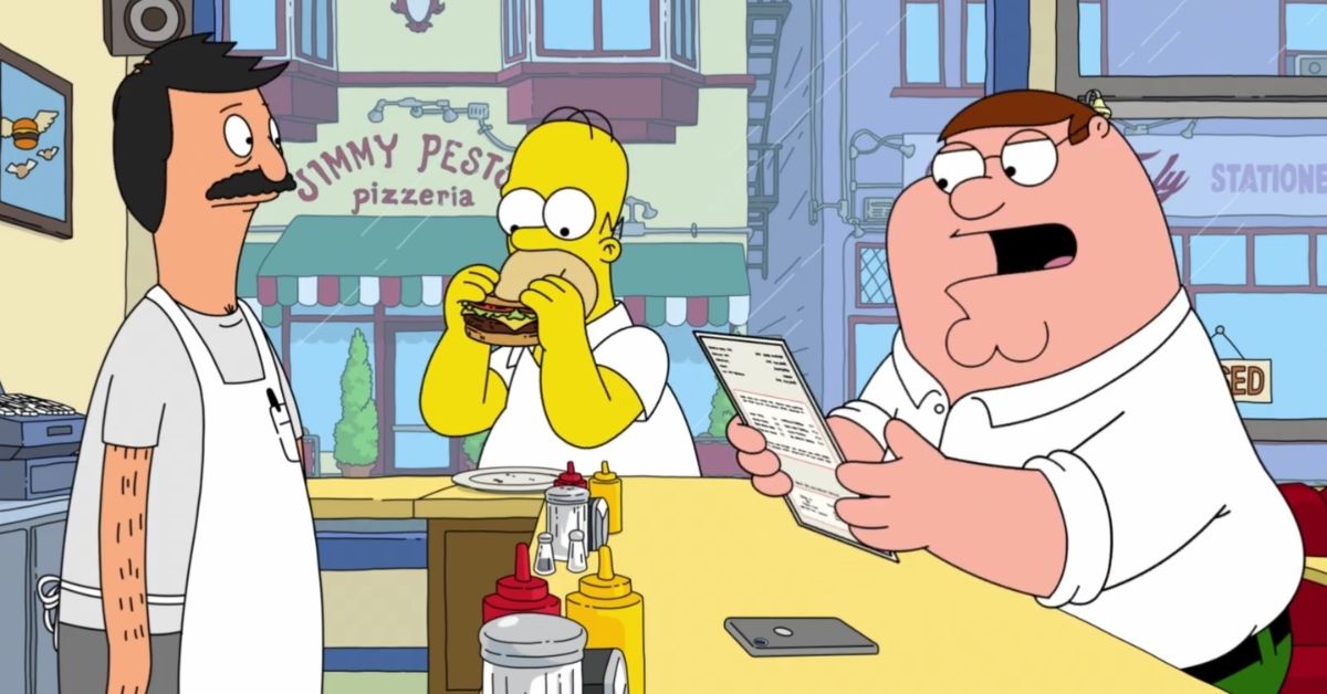 Family Guy Bob Belcher Simpsons Crossover 