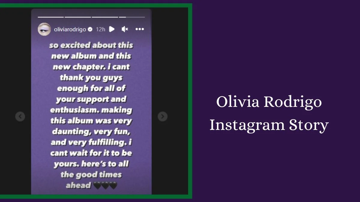 Olivia Rodrigo Instagram Story