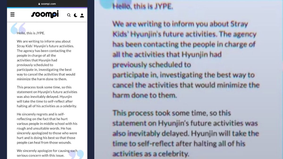 JYP Entertainment statement