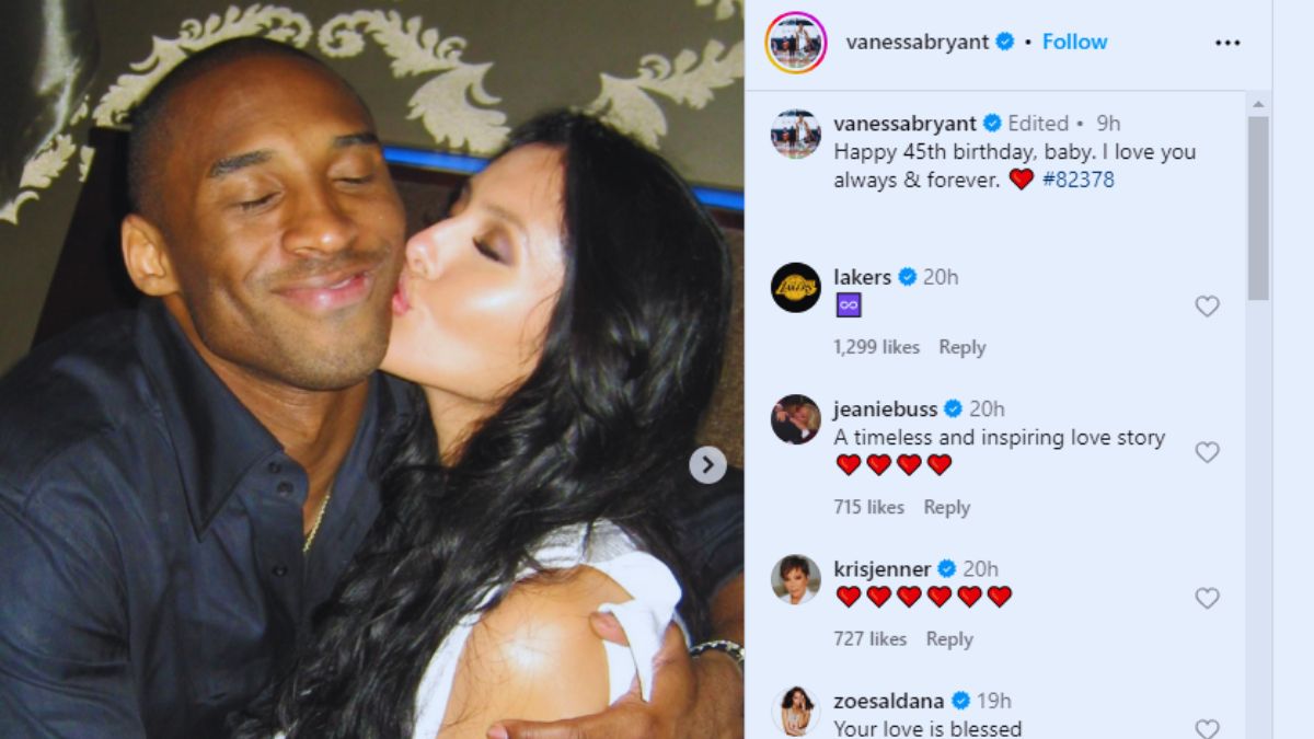 Vanessa Bryant Shared Instagram post on Kobe's Birthday