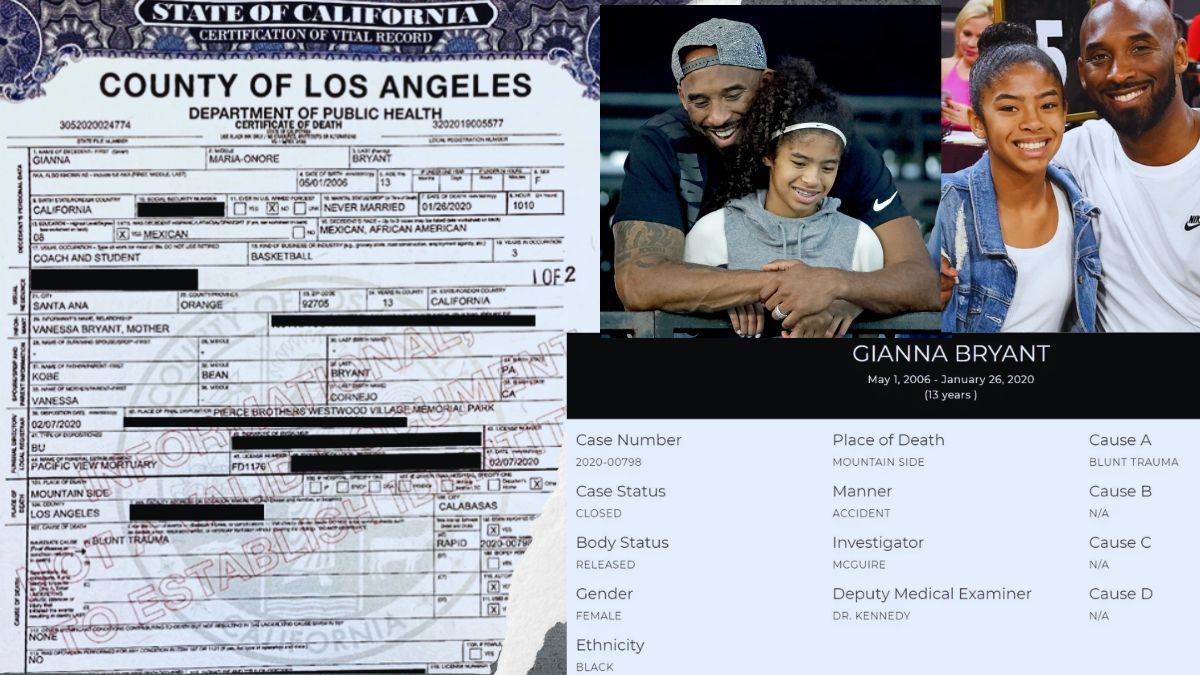 Gianna Bryant’s Autopsy Report