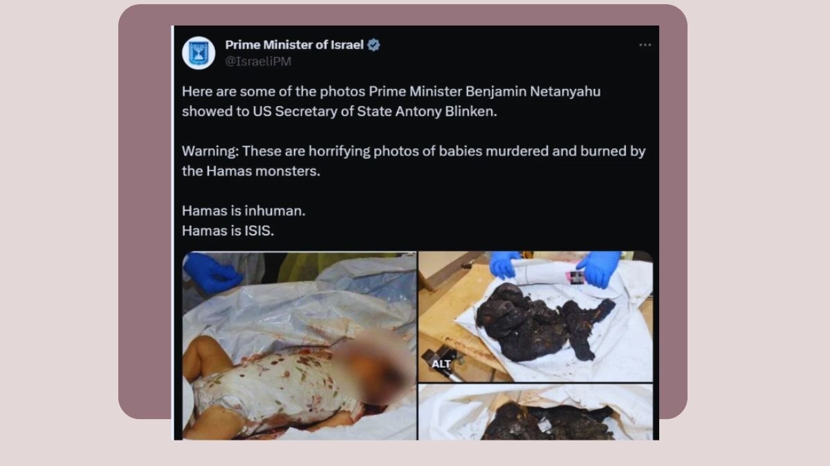 Screenshots of the pictures were posted by the prime minister