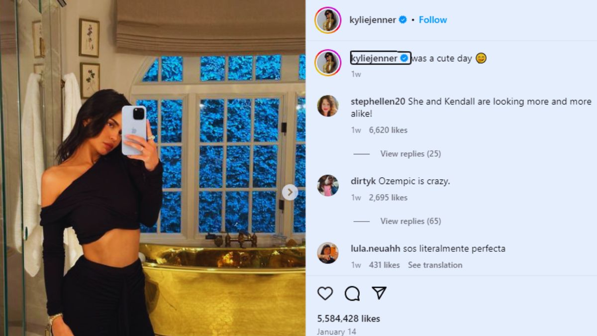 Screenshot of Kylie Jenner's Instagram Post